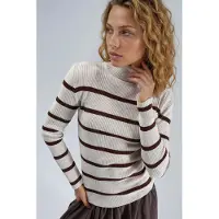 MyFashion Fitted Gestreepte Geribde Coltrui
