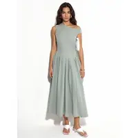 Hiccups for Kids Asymmetrische Kraag Midi-Jurk