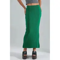 MyFashion Hoge Taille Geribbelde Gebreide Maxi Rok