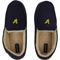 Lyle & Scott Heren-mocassinslippers van imitatiesuède van Aspen (Marine)