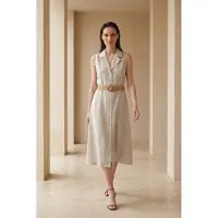 MyFashion Mouwloze Midi Hemdjurk