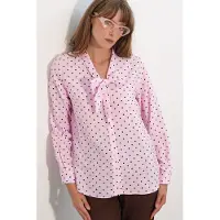 Big Dart Polkadot Poplin Blouse