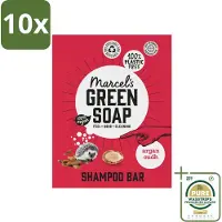 Marcel's Green Soap 10 x - Shampoobar - Argan & Oudh - Versterkt & verzorgt - 90 gr - Grootverpakking - Shampoobar - Arganolie - Oudh - Natuurlijke Shampoo - Sulfaatvrije Shampoo