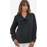 Big Dart Polkadot Poplin Blouse