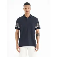 Tommy Life Heren Katoenen Polo Kraag Bedrukt T-Shirt