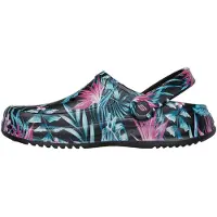 SKECHERS Archfitwave EVA-sandalen met bloemenprint en open teen voor dames (Zwart/Multikleurig)