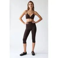 MixRay Hoge Taille Capri Leggings Met Splits