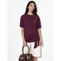 Busem Losse Fit Crew Neck Modal Blouse met Strikdetail