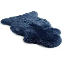 Infinity Leather Echte diamantblauwe schapenvacht Natuurlijke Zijdezachte, Zachte, Zachte Echte Wollen Tapijt