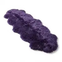 Infinity Leather Echte schapenvacht violet dubbel natuurlijke pluizige zijdezachte echte wollen tapijt