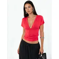 Busem Aansluitende Crop Blouse Met Strikdetail
