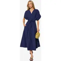 Busem Casual V-hals Midi Shirtjurk