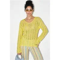 Bianco Dames Textured V-hals Trui
