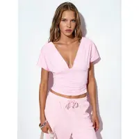 Busem Getailleerde Crop Blouse Met Strikdetail