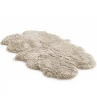 Infinity Leather Echte schapenvacht crème quad Natuurlijke Fluffy Silky Soft Real Wollen Tapijt