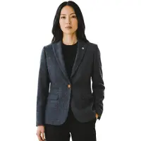 Paul Andrew Dames marineblauwe tweed blazer op maat gemaakte formele jas - Madrid