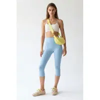 MixRay Hoge Taille Capri Leggings Met Splits