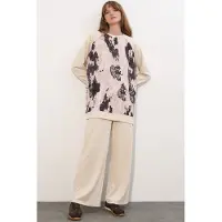 Big Dart Oversized Abstract Print Coltrui & Broek Set