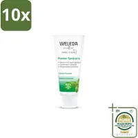 Weleda 10 x - Planten tandpasta - 75 ml - Grootverpakking - Natuurlijke Tandpasta - Tandvlees Kalmeren - Tandvlees Versterken - Kamille Extract - Mirre