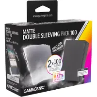 GameGenic Prime Matte Double Sleeving Pack 66x91mm Clear & Black (100 stuks) - Boxed