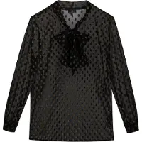 Dreimaster sjaal blouse Dames zwart/goud