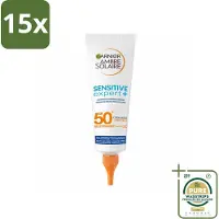 Garnier 15 x - Ambre Solaire - Zonnebrandserum - Sensitive Expert - SPF 50+ - 125 ml - Grootverpakking - Zonbescherming - SPF 50+ - Gevoelige Huid - Zonnebrandserum - UVA En UVB Bescherming