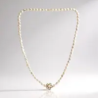 Cavill - Zilveren Halsketting - 925 Sterling Zilver - Witte Zoetwater Kweekparel 8,5 mm - Citrien & Zirkon 0,23 ct - Elegante Sieraden Dames