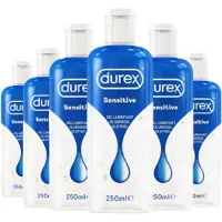 Durex Glijmiddel Sensitive - 250 ml - Grootverpakking - 6 Stuks - Voordeelverpakking
