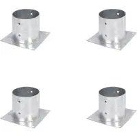 Alberts 4 x opschroefhuls voor ronde houten palen, Ø141 mm, thermisch verzinkt, voor opschroeven