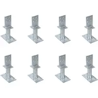 Alberts 8 x T-paaldrager mit Steg, betonanker 150 mm, Steghöhe 130 mm, thermisch verzinkt, voor inbetonneren