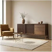 Idimex ADAMO-dressoir 175 cm van massief hout – afwerking in notenhout