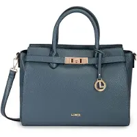 L.credi handtas schoudertas Konstanze Handle Bag Night Sea blauwgrijs