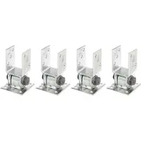 Alberts 4 x paaldrager, beweegbaar bovendeel, voor opschroeven, 71 mm, thermisch verzinkt