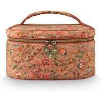 Pip studio Beauty Box Bags Cleo Beauty Case Flora Bangelore Sand 26x16x16cm
