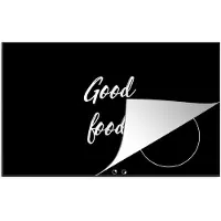 KitchenYeah Inductie beschermer 80x52 cm - Quotes - Eten - Spreuken - Good food - Kookplaataccessoires - Afdekplaat voor kookplaat - Inductiebeschermer - Inductiemat - Inductieplaat mat