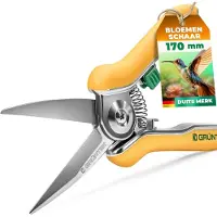 Famanu – Rozenplantenschaar van 170 mm met roestvrijstalen messen en zinklegering, ergonomische handgreep voor snoeien en oogsten