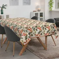 ANRO Tafelkleed Olijftakken Meerkleurig 180x120cm Met sierband Afwasbaar Waterafstotend