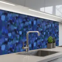 KitchenYeah Keuken achterwand 100x60 cm - Spatscherm zelfklevend Vloeiend - Verfstrepen - Kleuren - Muurbeschermer - Spatwand fornuis