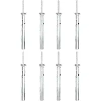 Alberts 8 x paaldrager, voor inbetonneren, Schraubenlänge 120 mm, buis-Ø 42 mm, thermisch verzinkt