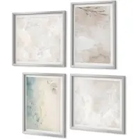 Coloray 4-Delige Schilderij Set - Subtiele aquarelverftextuur - 40 x 40 cm en 40 x 60 cm - Wanddecoratie - Schilderijen Set - Interieur