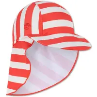 Swim Essentials UV-zonnepet - Beige/rood - Kuststreep - 2/4 Years