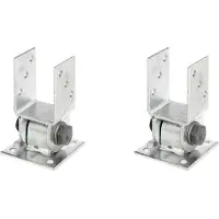Alberts 2 x paaldrager, beweegbaar bovendeel, voor opschroeven, 71 mm, thermisch verzinkt