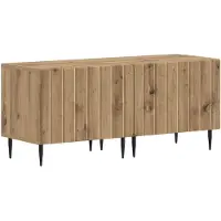 vidaXL 3-delige LED TV-kast ZWOLLE Artisanaal eiken Bewerkt hout