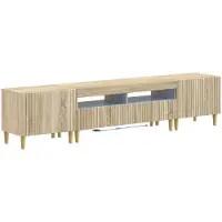 Syfax 3-delige LED TV-kast ARNHEM 3 st Sonoma Eiken Bewerkt hout