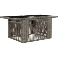 vidaXL Tuinbank Set 8 st Grijs en Donkergrijs poly rattan