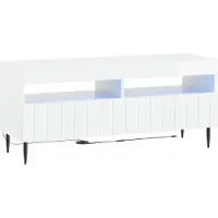 vidaXL LED tv-meubel ZWOLLE 100 x 35 x 43 cm Hoogglans Wit