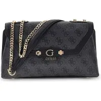GUESS schoudertas handtas Lindsey Convertible Xbody Flap Coal Logo donkergrijs