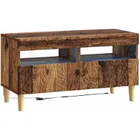 vidaXL 3-delige LED TV-kast DELFT Oud hout Bewerkt hout