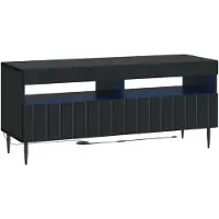 vidaXL LED tv-meubel ZWOLLE 100 x 35 x 43 cm Zwart Bewerkt hout