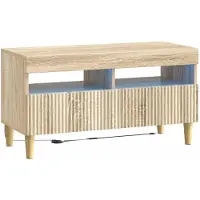 vidaXL LED tv-meubel ARNHEM 81 x 35 x 43 cm Sonoma Eiken Bewerkt hout